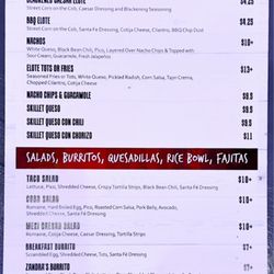 Zandra's Taqueria - Menu: Zandra's Culpeper 1