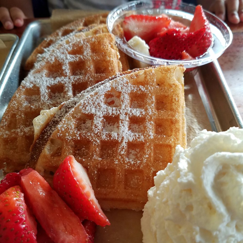 Bruxie - Kid's meal - waffles, fruit and milk. - Sandwiches Near Me - Orange, California Bruxie - Kid's meal - waffles, fruit and milk. - Sandwiches Near Me - Orange, California