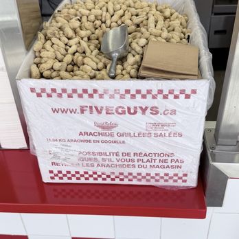 Five Guys - Free peanuts - Burgers Near Me - Markham, Ontario