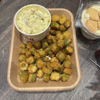 True Texas BBQ - Fried okra, potato salad, banana pudding - Barbeque Near Me - Prosper, Texas True Texas BBQ - Fried okra, potato salad, banana pudding - Barbeque Near Me - Prosper, Texas