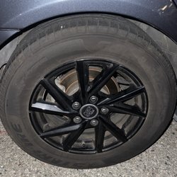 Inda's Tire Shop - Old tire example (rear) - March 2025