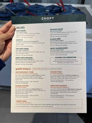 Menu photo 2 Chopt Creative Salad Co. Peachtree, GA