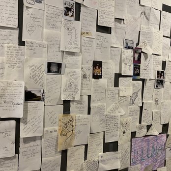 Luna Fargo - a wall covered with notes and pictures - Wine Bars Near Me - Fargo, North Dakota Luna Fargo - a wall covered with notes and pictures - Wine Bars Near Me - Fargo, North Dakota