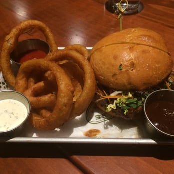 Beardslee Public House - South Pacific Ahi Tuna Burger with Onion Rings. We got ranch and BBQ for dipping. This is on the dinner special menu. HIGHLY recommend. - Breweries Near Me - Bothell, Washington Beardslee Public House - South Pacific Ahi Tuna Burger with Onion Rings. We got ranch and BBQ for dipping. This is on the dinner special menu. HIGHLY recommend. - Breweries Near Me - Bothell, Washington