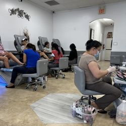 Nail Spa - Mom & dad's 1st pedicure...& they loved it!!!