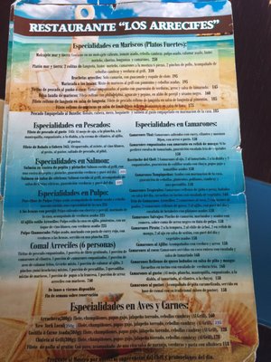 Menu photo 2 Los Arrecifes Valladolid, YUC Menu photo 2 Los Arrecifes Valladolid, YUC