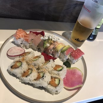 Aiko - Rainbow roll and spicy tuna cut roll - Sushi Bars Near Me - Rancho Cordova, California Aiko - Rainbow roll and spicy tuna cut roll - Sushi Bars Near Me - Rancho Cordova, California