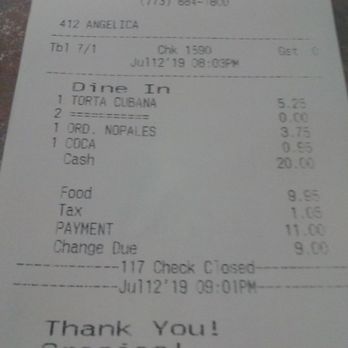 El Indio Cocina Mexicana - Look at the time stamps. 8:03 to.9:01. They do not rush you even when it's packed. - Mexican Near Me - Chicago, Illinois