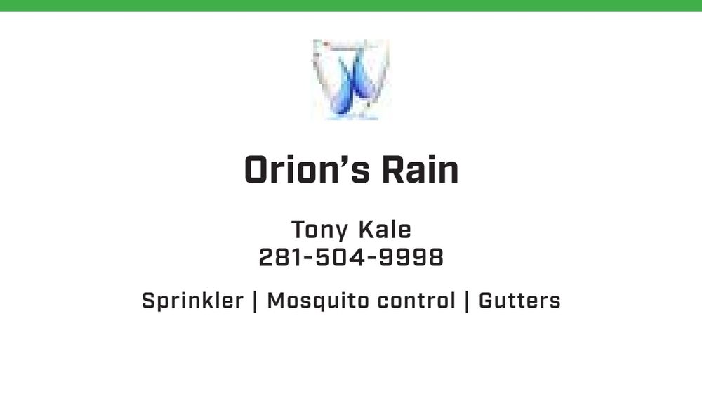 Slide of Orion's Rain