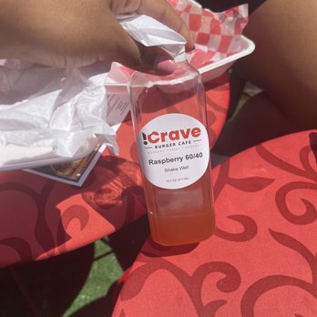 Crave Burger Cafe - Raspberry Tea - Cafes Near Me - Jersey City, New Jersey