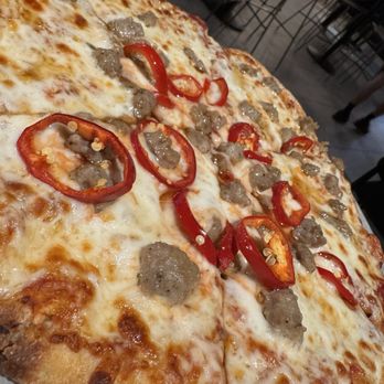 Electric Pickle - Hot honey sausage pizza. - New American Near Me - Tempe, Arizona