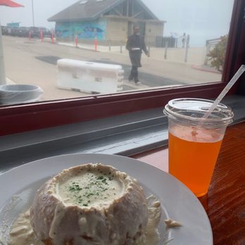 Duckie's Chowder House - New England Clam Chowder in Sourdough - Seafood Near Me - Cayucos, California Duckie's Chowder House - New England Clam Chowder in Sourdough - Seafood Near Me - Cayucos, California
