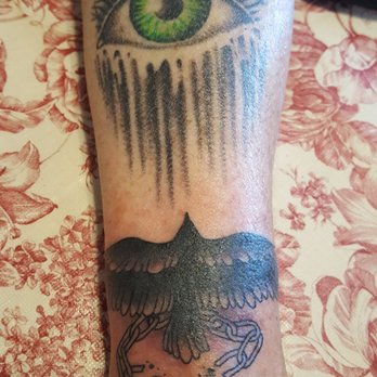 Gypsy Rose Tattoo - The raven breaking free is Sam's work.  It is everything I wanted.  Check out the bursting chain! - Tattoo Near Me - Phoenix, Arizona