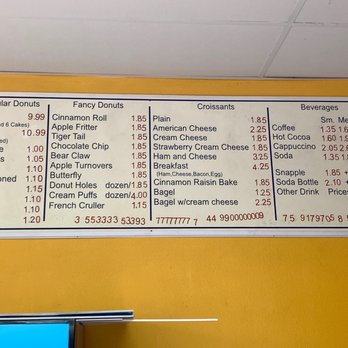 Jenny's Donuts - Jenny's Donuts menu board - Donuts Near Me - Redlands, California