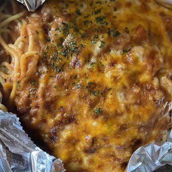 Shooting Star Cafe - Baked Meat Sauce Spaghetti - Desserts Near Me - Oakland, California Shooting Star Cafe - Baked Meat Sauce Spaghetti - Desserts Near Me - Oakland, California