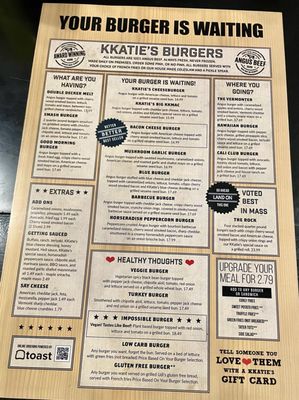 Menu photo 2 KKatie's Burger Bar Hyannis, MA