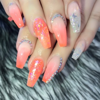 Quality Nails & Spa - i showed a photo reference and gave freedom to do cute designs and they came out so pretty! - Nail Salons Near Me - Long Beach, California
