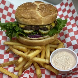 Pit Stop - Cheeseburger meal yummy yummy.
