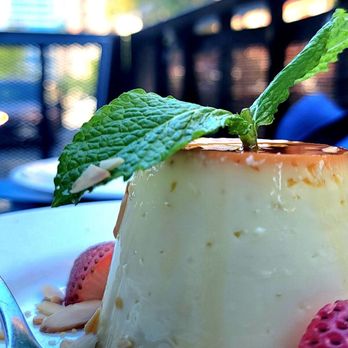 Tapas Valencia - Flan with almonds. - Spanish Near Me - Chicago, Illinois