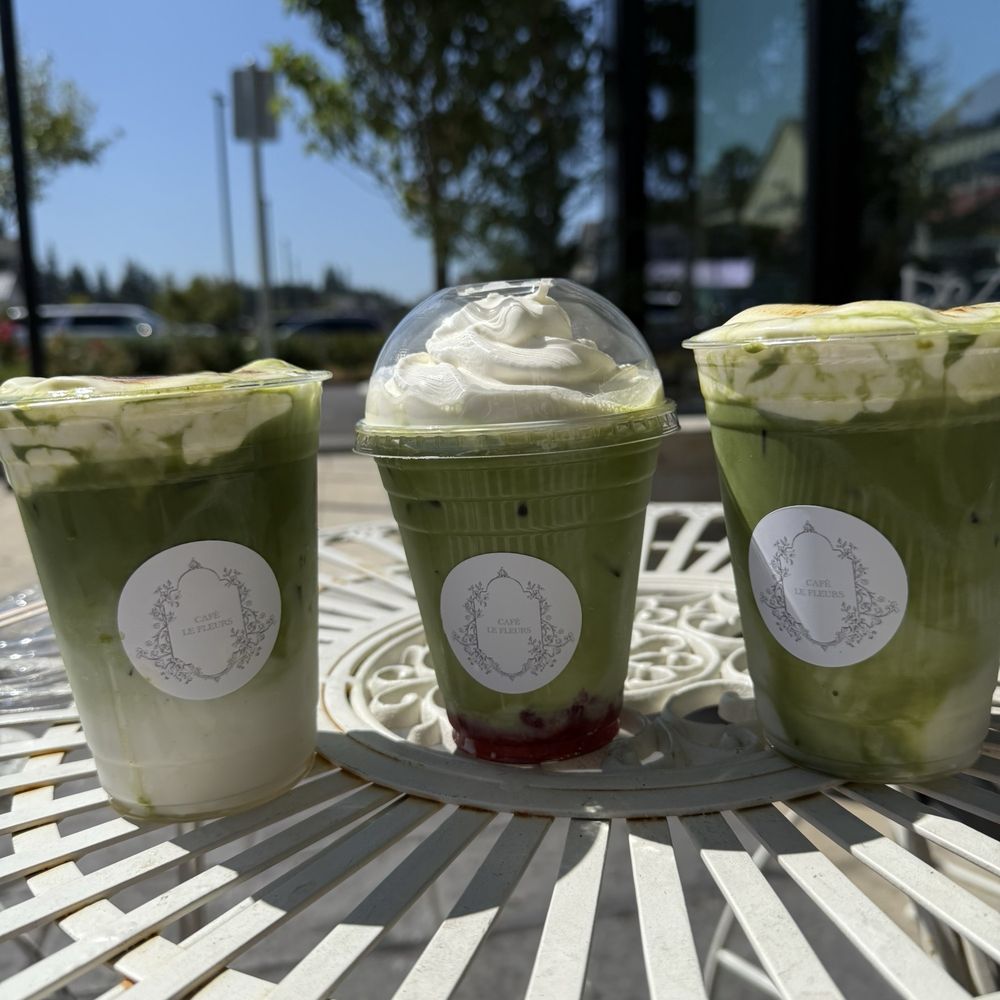 Cafe Le Fleurs - Strawberry matcha and crème brûlée matcha - Coffee & Tea Near Me - Happy Valley, Oregon Cafe Le Fleurs - Strawberry matcha and crème brûlée matcha - Coffee & Tea Near Me - Happy Valley, Oregon
