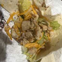 Wendy' chicken ranch wrap