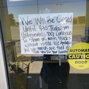 Dollar General - Employees left a note as to why they are closed lol - Grocery Near Me - Crest Hill, Illinois Dollar General - Employees left a note as to why they are closed lol - Grocery Near Me - Crest Hill, Illinois