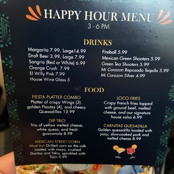 La Posada Restaurant - Happy hour menu drinks - Mexican Near Me - Arlington, Virginia