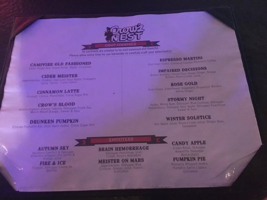Menu photo 3 Crow's Nest Long Beach, CA