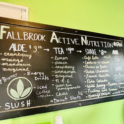 Fallbrook Active Nutrition - Menu which is always changing
