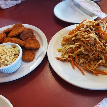 Thai 9 - Fish Cakes, Carrot Cabbage Slaw - Thai Near Me - Dayton, Ohio Thai 9 - Fish Cakes, Carrot Cabbage Slaw - Thai Near Me - Dayton, Ohio