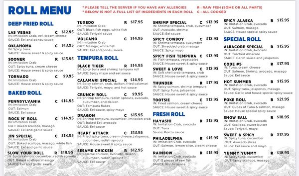 Menu photo 4 The Hayashi Oklahoma City, OK Menu photo 4 The Hayashi Oklahoma City, OK