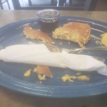 Biscuits Cafe - Whats left of the Pancake combo - Breakfast & Brunch Near Me - Gresham, Oregon