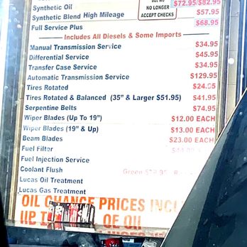 Dj's Oil Change - Price list - Car Wash Near Me - Albany, Georgia Dj's Oil Change - Price list - Car Wash Near Me - Albany, Georgia