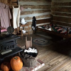 In the log cabin