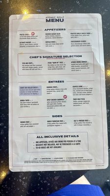 Menu photo 3 Atomic Golf Las Vegas, NV
