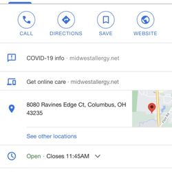 Family Allergy & Asthma - Columbus - Screen shot for today but no one is there. Other patients showed up today too.