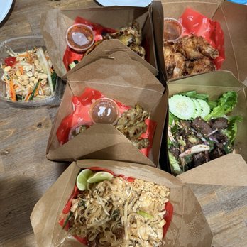Mikey's Thai Tapas - Pad Thai, Som Tam (Papaya salad), Moo Satay (Pork Satay), Grilled Chicken Wings, Fried Party Wings, Short Rib Nam Tok - Thai Near Me - Lawndale, California