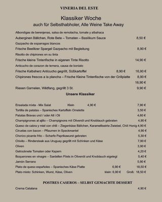Menu photo 2 Vineria del Este Berlin, BE Menu photo 2 Vineria del Este Berlin, BE