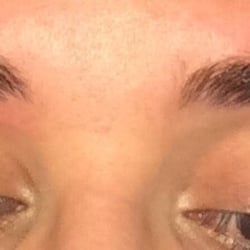 Threading Place - Uneven and filled in brows, fronts completely gone and half the size they once were.