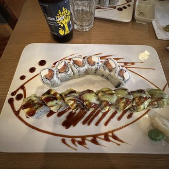 Matsu Japanese Restaurant - Tiger Roll and Go Green Roll Lemon Lager - Japanese Near Me - Linthicum, Maryland