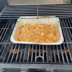 Sautéed shrimp in white wine and Fishmonger seasoning