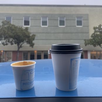 Preservation Coffee & Tea - oat milk cortado and oat milk bfh w lavender syrup - Coffee & Tea Near Me - Modesto, California