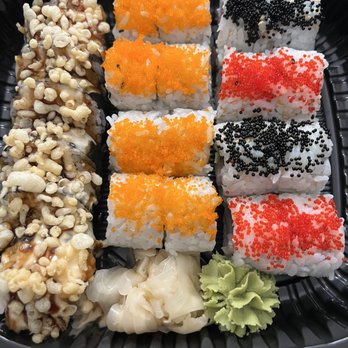 Hadashi - (From Left to Right) Spider Roll - California Roll - Lady Bug All were good. - Sushi Bars Near Me - Miramar Beach, Florida