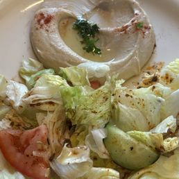 hummus and house salad