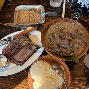 The Park's Finest - Starting on the left, TIMUAY BEEF TRI-TIP, ANN'S CORNBREAD BIBINGKAmonmtop, and then MAMA LEAH'S COCONUT BEEF ADOBO. Rice on the bottom. - Barbeque Near Me - Los Angeles, California The Park's Finest - Starting on the left, TIMUAY BEEF TRI-TIP, ANN'S CORNBREAD BIBINGKAmonmtop, and then MAMA LEAH'S COCONUT BEEF ADOBO. Rice on the bottom. - Barbeque Near Me - Los Angeles, California