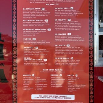 Da grateful dough - Menu options - Pizza Near Me - Maui, Hawaii Da grateful dough - Menu options - Pizza Near Me - Maui, Hawaii