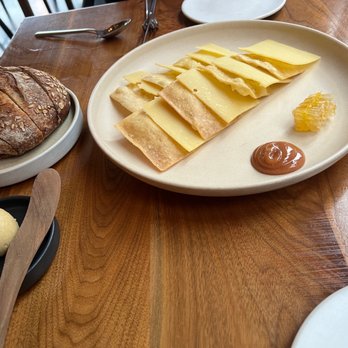 Elske - Sourdough bread and butter, crackers with jam and honey - Scandinavian Near Me - Chicago, Illinois
