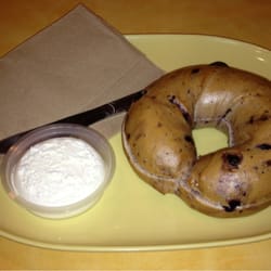 St. Louis Bread - Blueberry bagel with cream cheese
