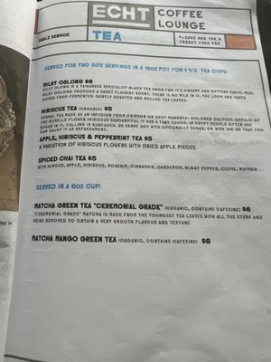 Menu photo 4 ECHT Coffee House Pittsburgh, PA
