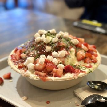 Myomee Coffee & Dessert Cafe - Strawberry Matcha Bingsoo - Coffee & Tea Near Me - Southfield, Michigan Myomee Coffee & Dessert Cafe - Strawberry Matcha Bingsoo - Coffee & Tea Near Me - Southfield, Michigan